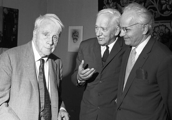 U.S. poet Robert Lee Frost in Moscow
