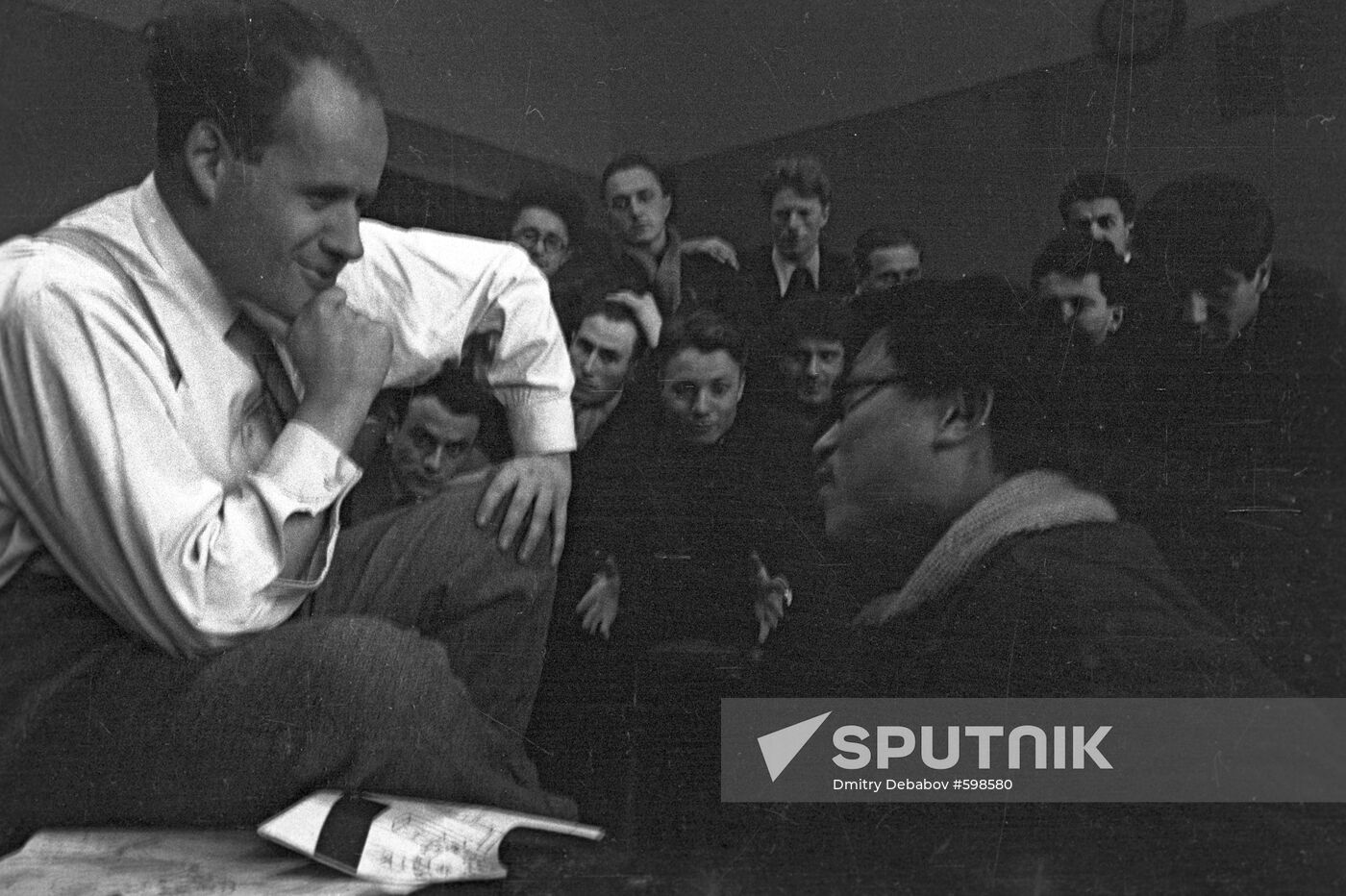 Sergei Eisenstein during lecture