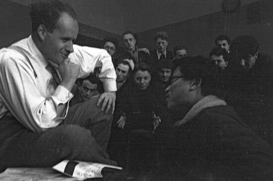 Sergei Eisenstein during lecture