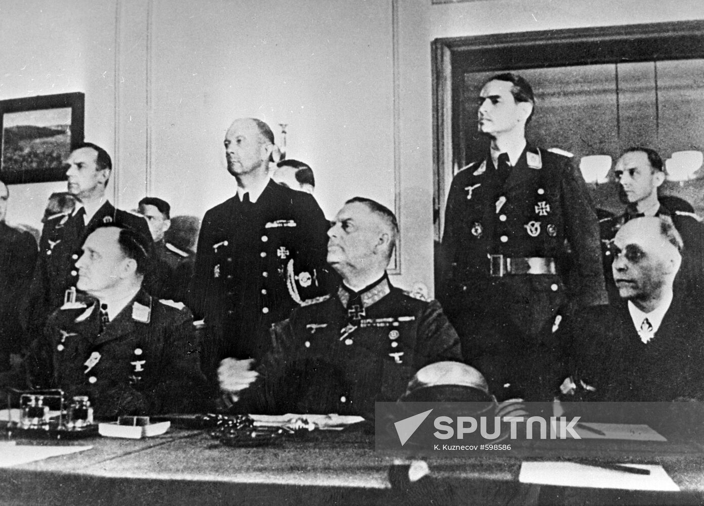 At the signing of the German instrument of surrender