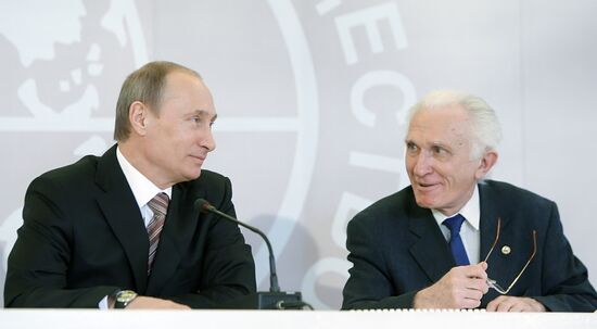 Vladimir Putin attends meeting at Russian Geographical Society