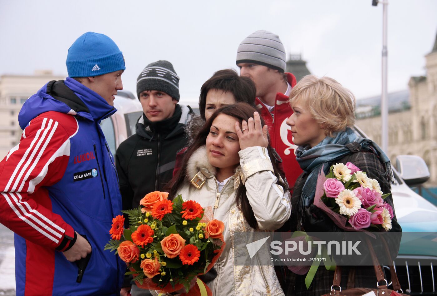 Russian athletes presented with Audi cars