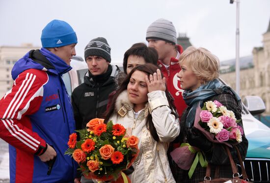 Russian athletes presented with Audi cars