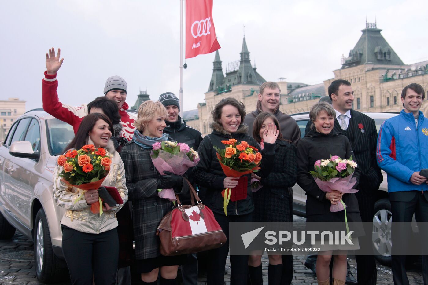 Russian athletes presented with Audi cars