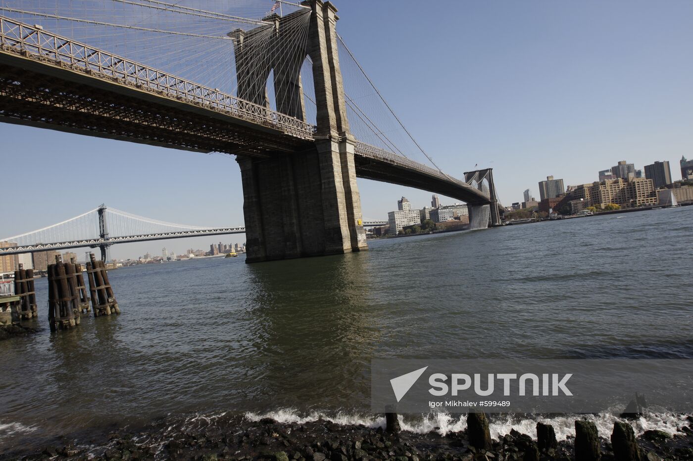 The Brooklyn Bridge over the East River