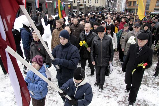 Waffen-SS veterans' rally in Riga