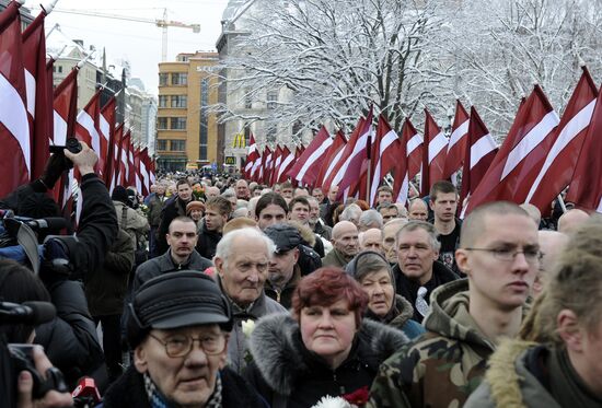 Waffen-SS veterans' rally in Riga