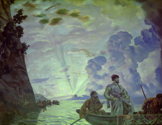 RUSSIAN MUSEUM PAINTING "STEPAN RAZIN" 