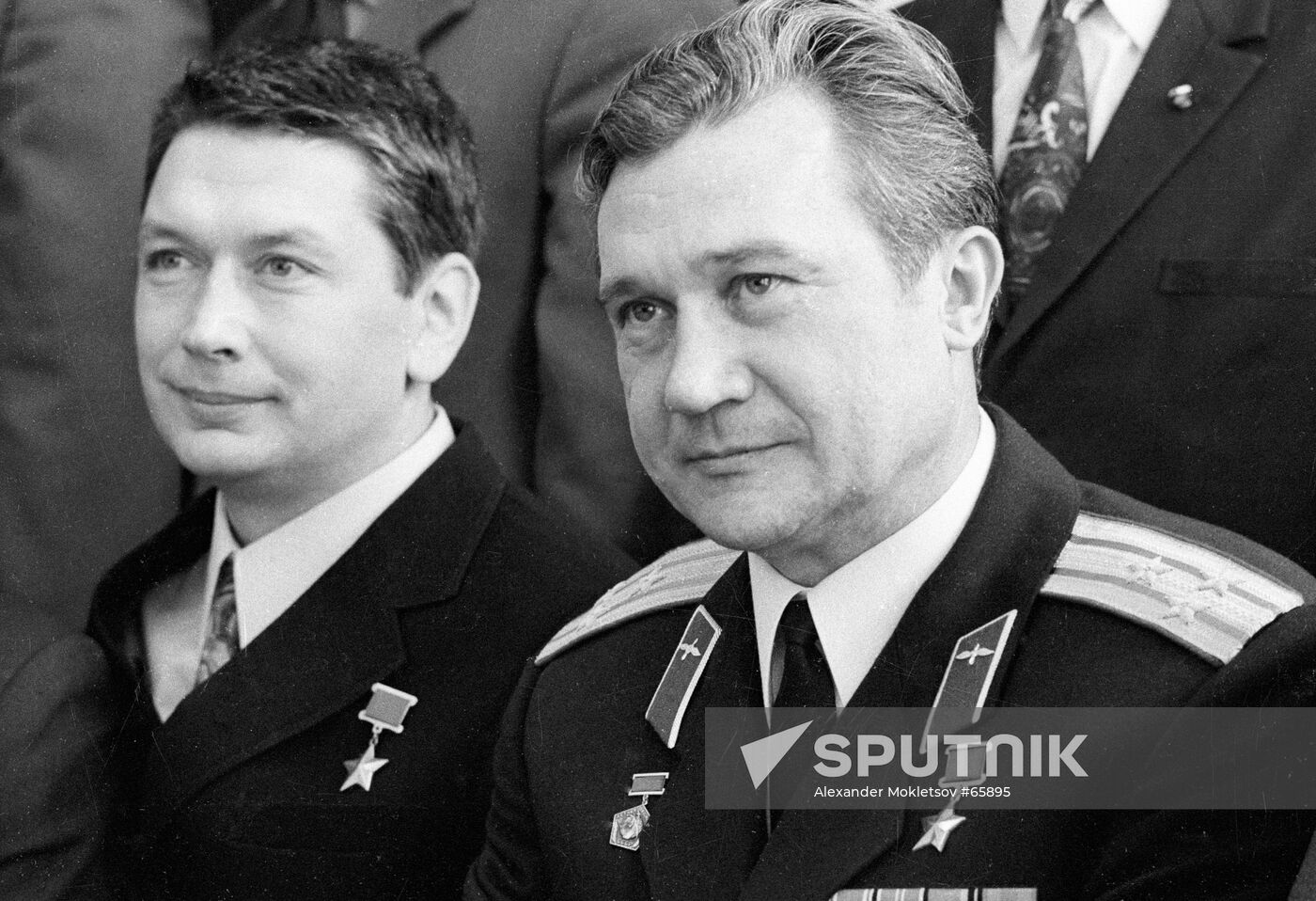 Soviet space pilots Boris Yegorov and Anatoly Philipchenko
