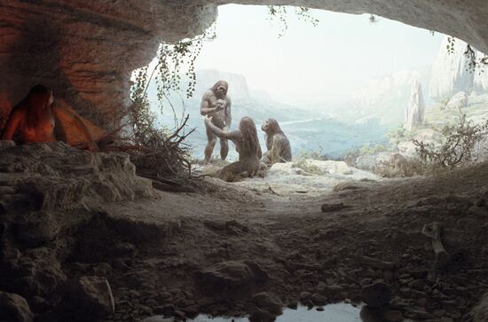 MOCK-UP PRIMITIVE MAN CAMP