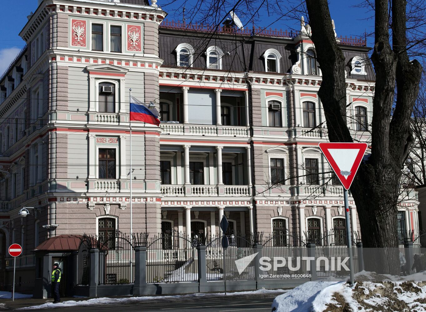 Russian Embassy's building in Latvia