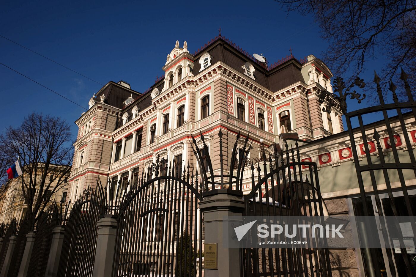 Russian Embassy's building in Latvia