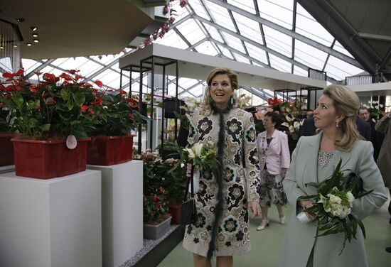 Svetlana Medvedeva opens flower show in Netherlands