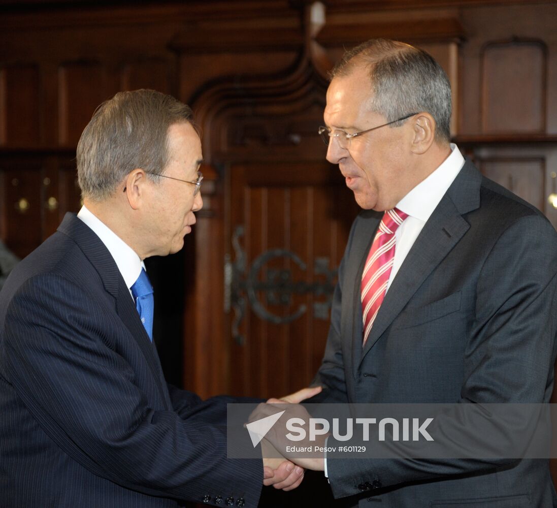 Russian Foreign Affairs Minister meets with UN Secretary-General