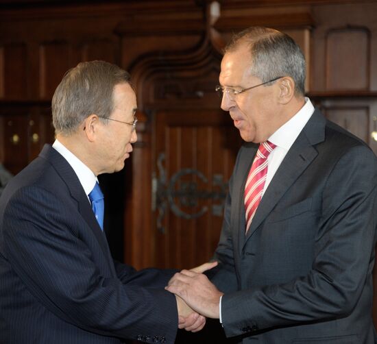 Russian Foreign Affairs Minister meets with UN Secretary-General