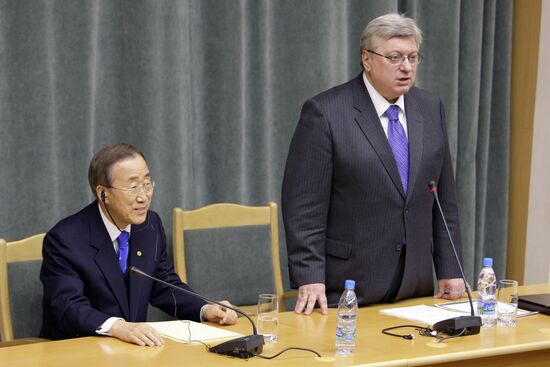 UN Secretary-General Ban Ki-moon meets with MGIMO students