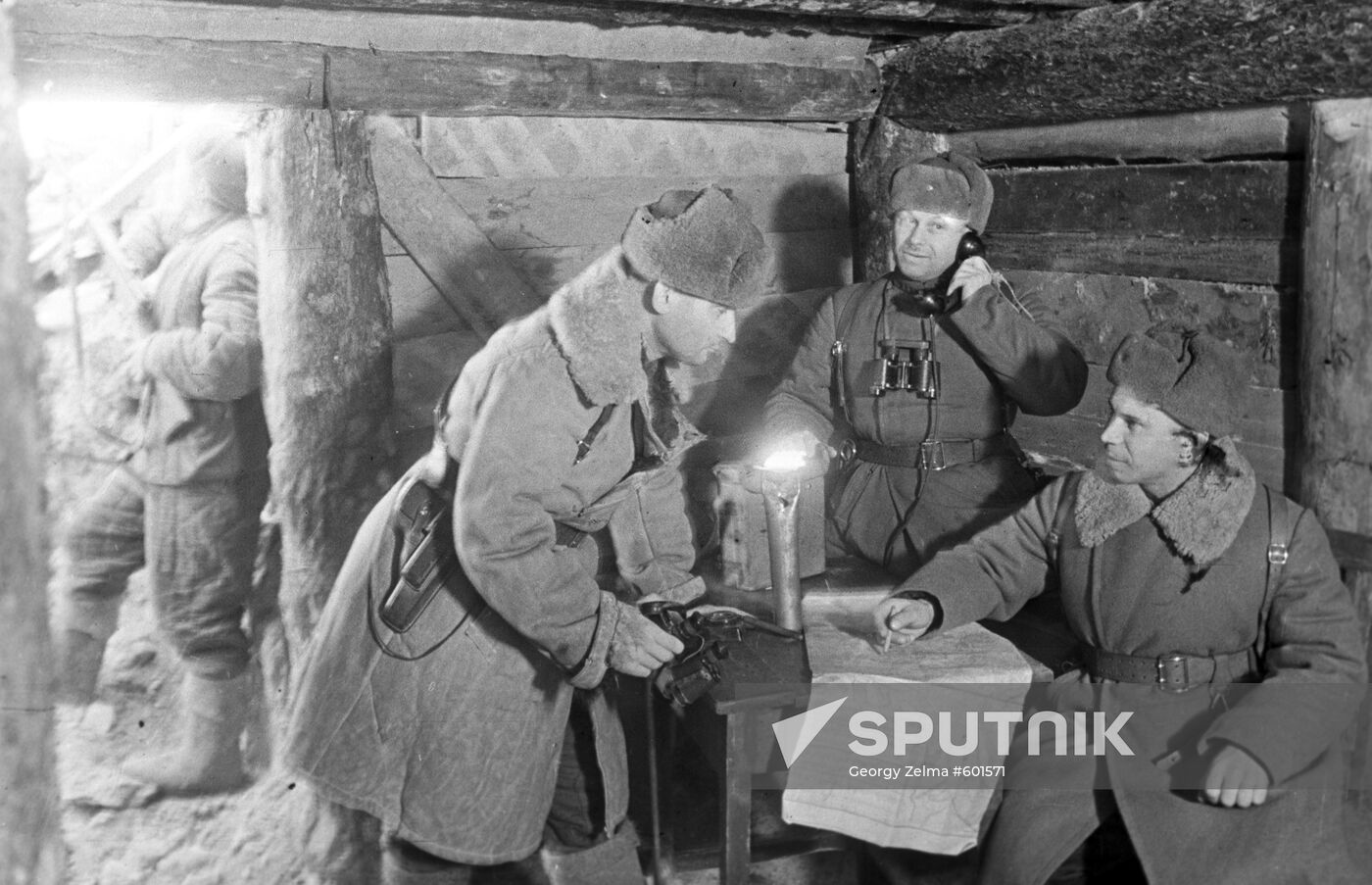 The dug-out of division commander Nikolai Batyuk