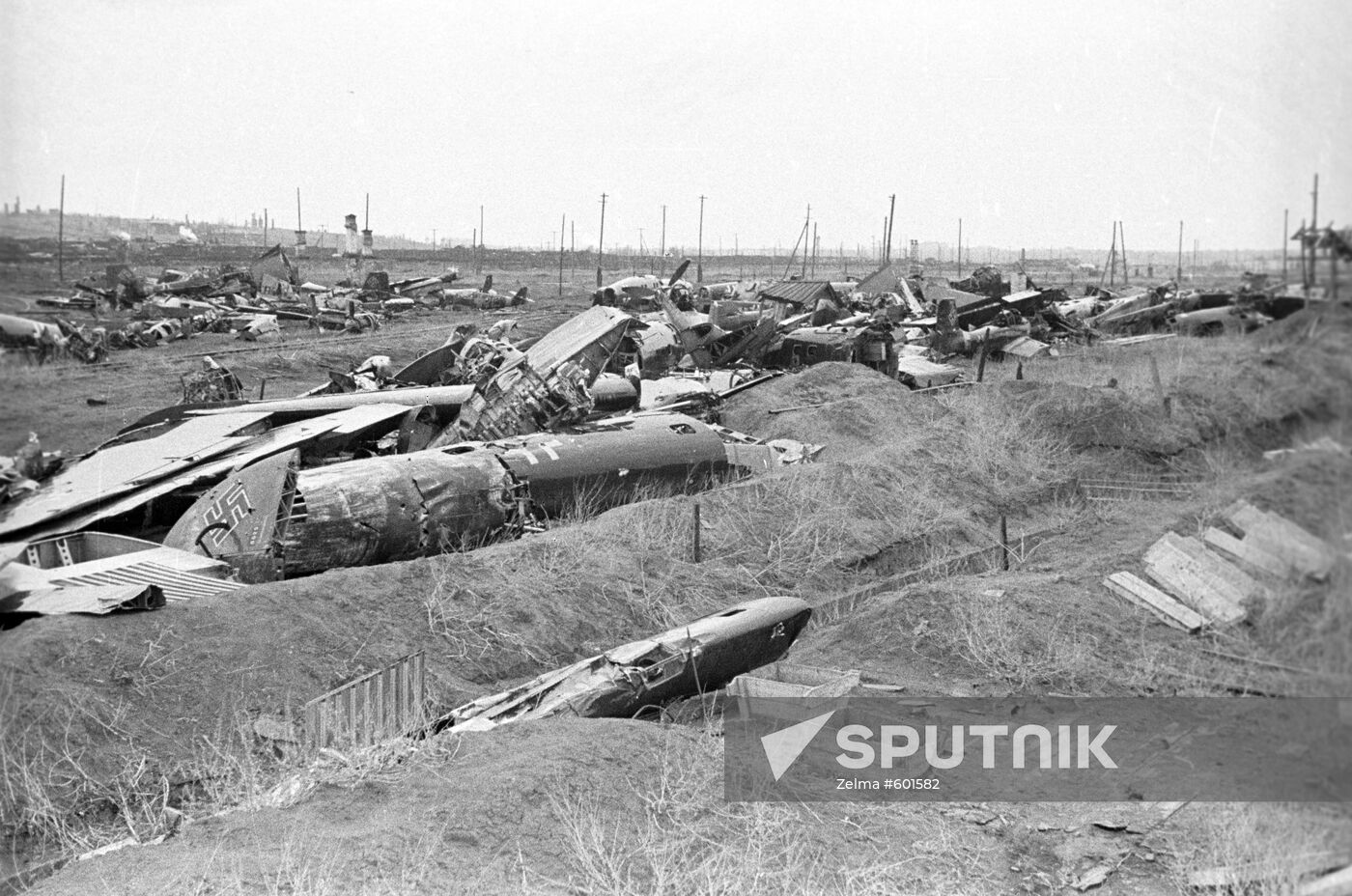 German aircraft shot down by Soviet forces
