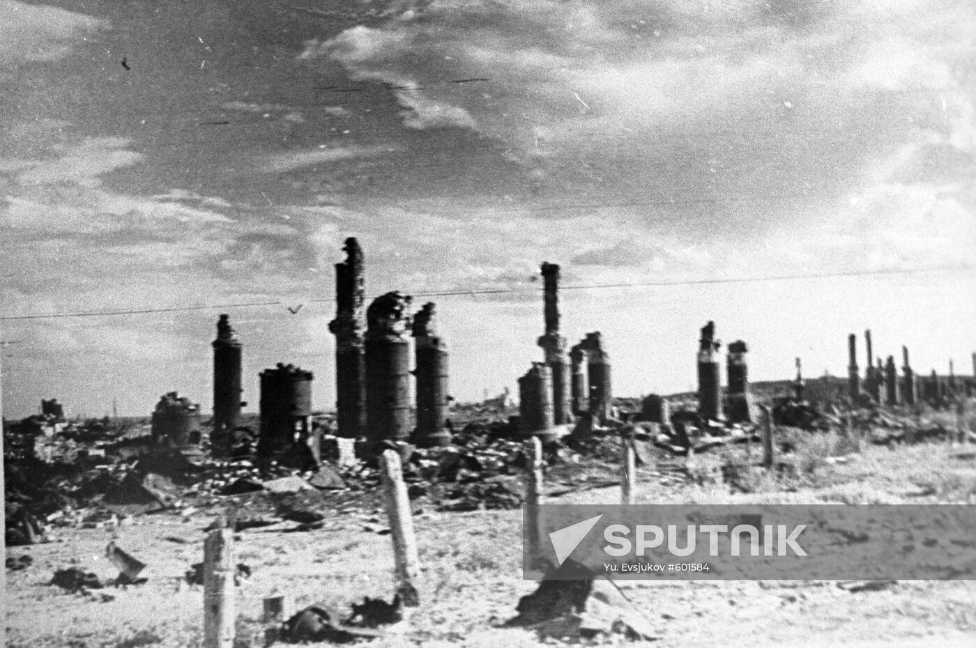 Residential area near iron-and-steel works in Stalingrad