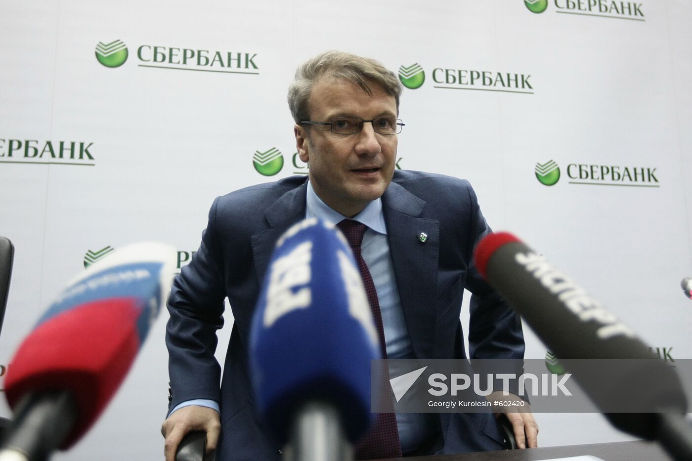 Sberbank's President German Gref gives news conference