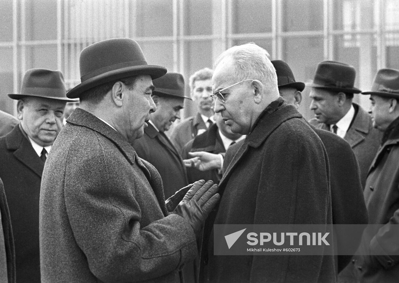 Leonid Brezhnev and Gustav Husak