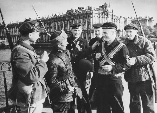 Patrol in Leningrad during the blockade