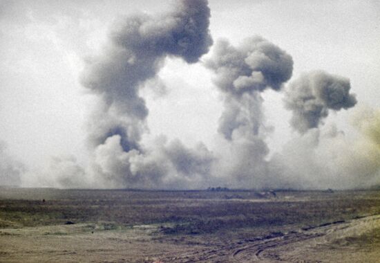 Scene from "I Serve the Soviet Union" film