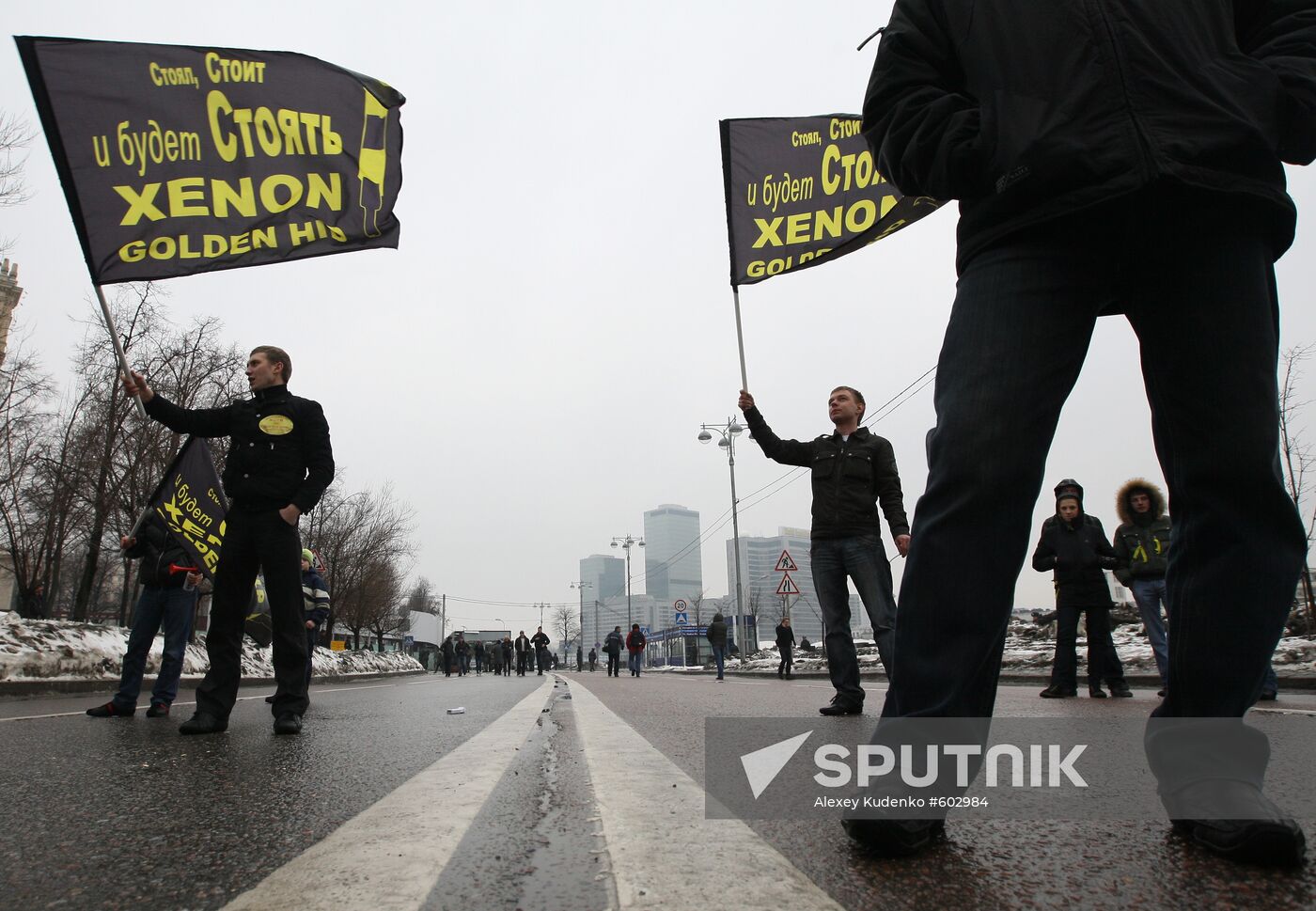 Moscow motorists stage protest rally