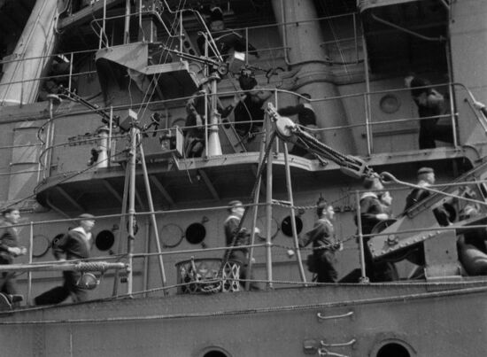 Soviet warship in Sevastopol