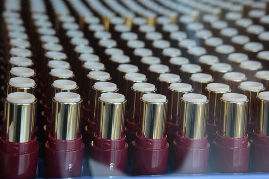 Producing lipstick in Oriflame factory