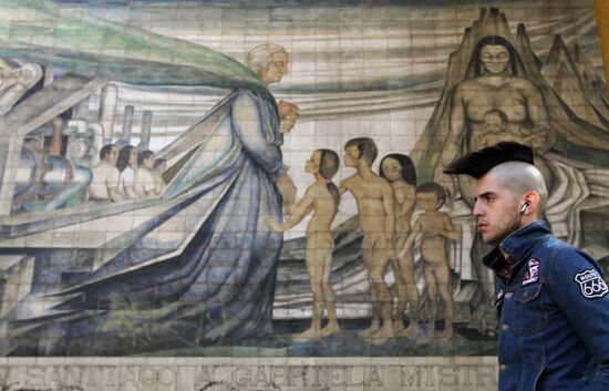 Sketches of Santiago streets