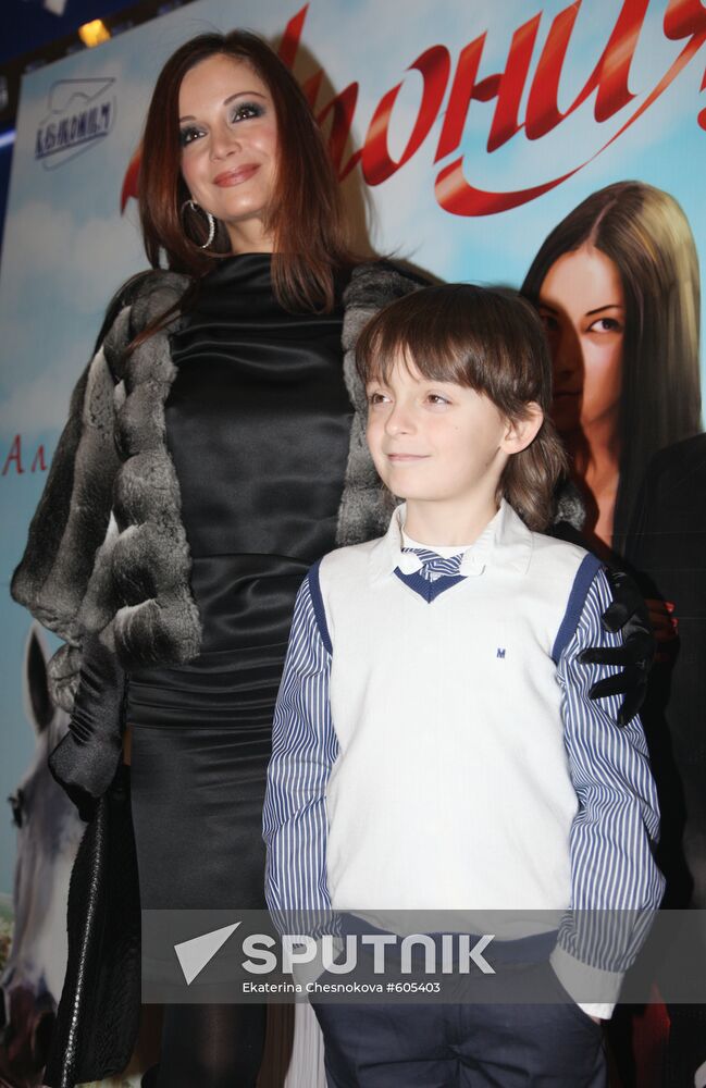 Olga Orlova with son Artyom