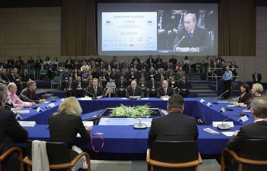 Vladimir Putin during forum "Competing today for the future"
