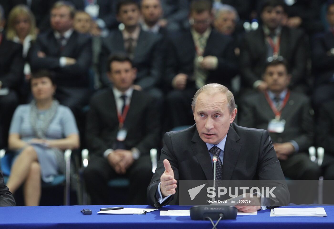 Vladimir Putin during forum "Competing today for the future"