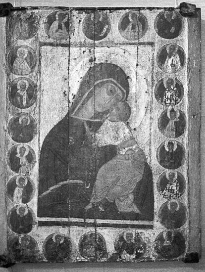 A reproduction of the Virgin's icon
