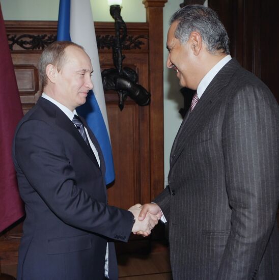 Vladimir Putin meets with Hamad Bin Jassim Bin Jabor Al Thani