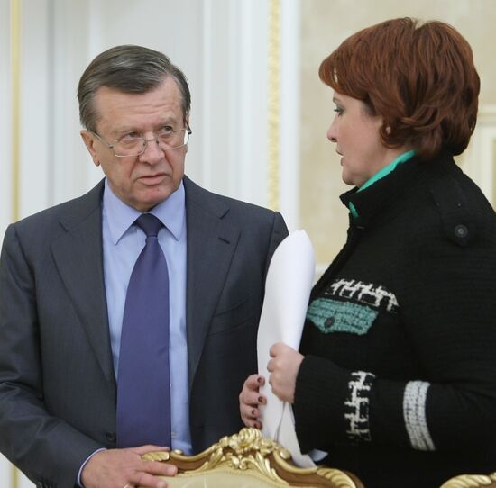 Viktor Zubkov and Yelena Skrynnik