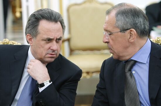 Sergei Lavrov and Vitaly Mutko