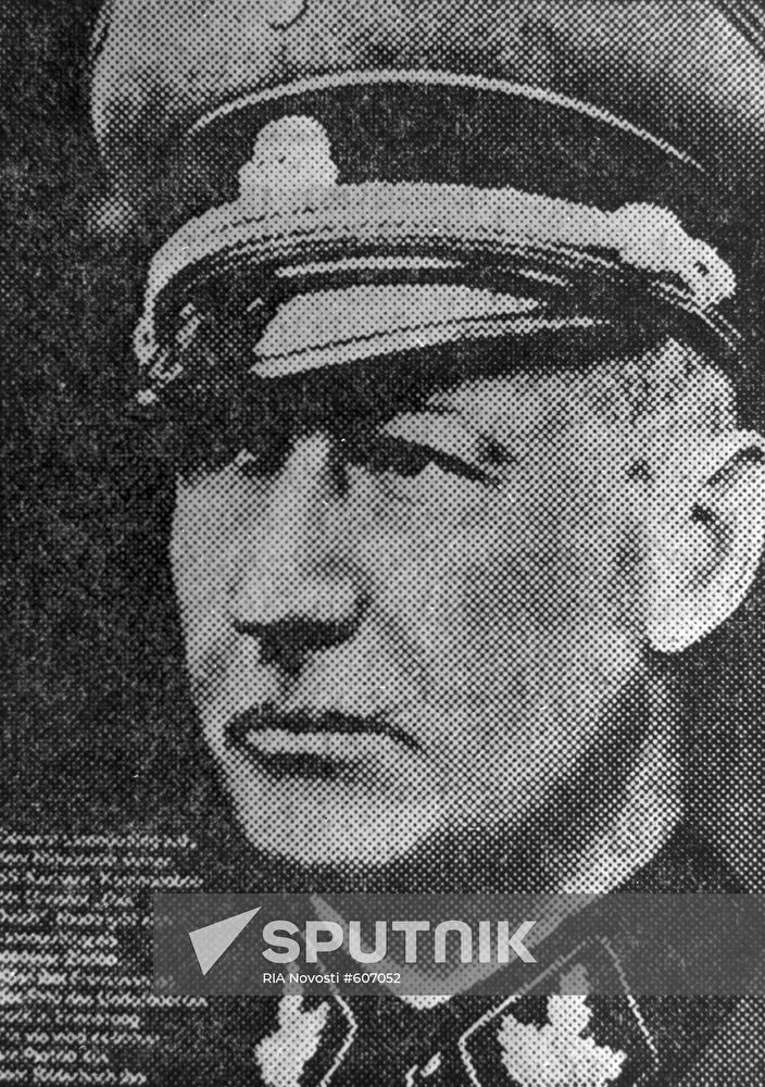 Tank division commander Heinz Lammerding. Photocopy