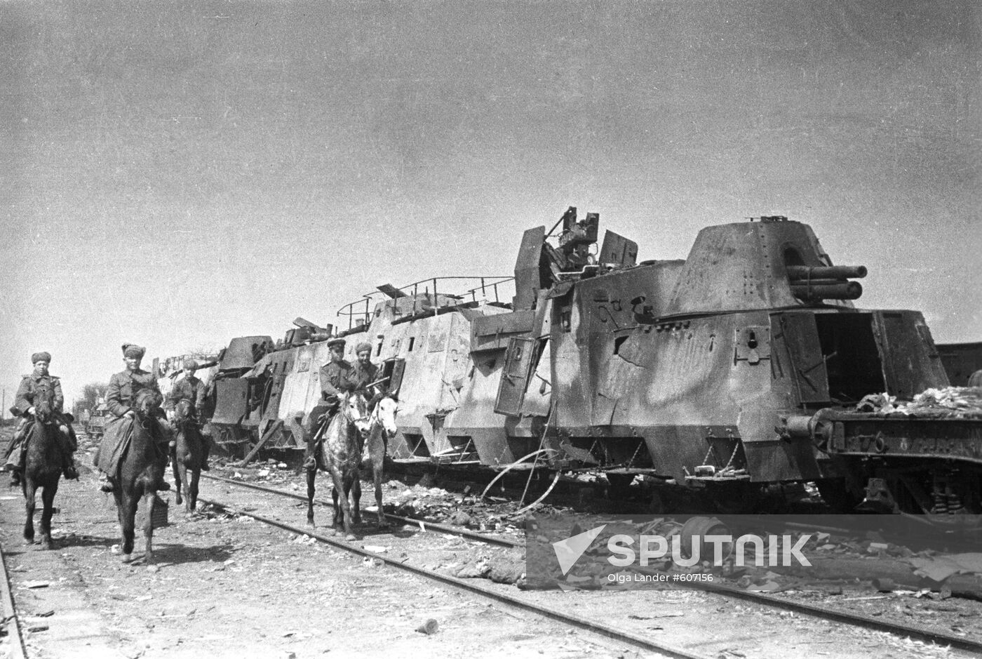 German armored train captured by General Pliev corps