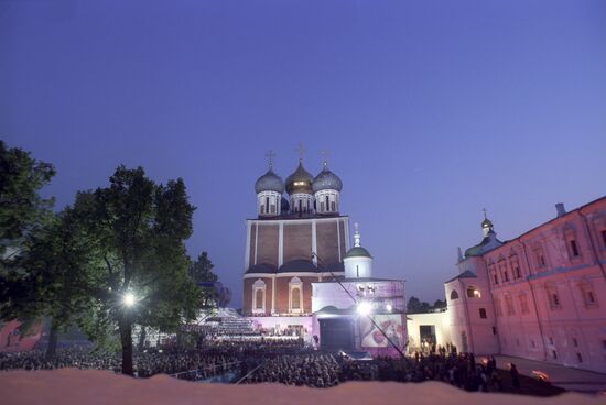 Assumption Church Square in Ryazan Kremlin