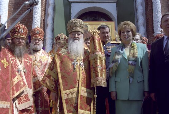 Valentina Matvienko and metropolitan Yuvenaly