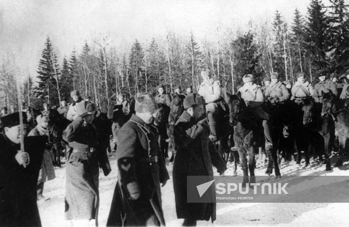 Mongolian delegation at the First Guards Cavalry Corps
