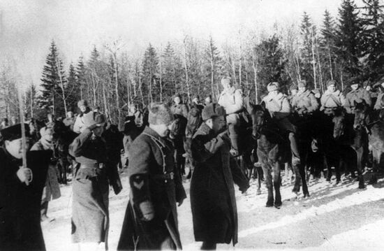 Mongolian delegation at the First Guards Cavalry Corps