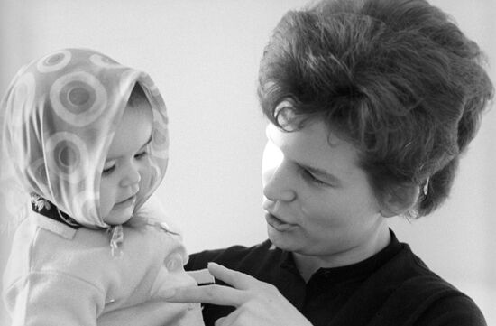 Soviet astronaut Valentina Tereshkova with daughter Alyonka