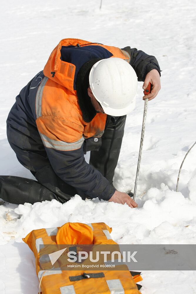 Ice explosions in Tatarstan