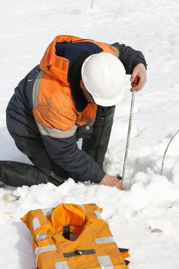 Ice explosions in Tatarstan