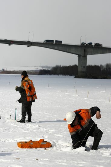 Ice explosions in Tatarstan