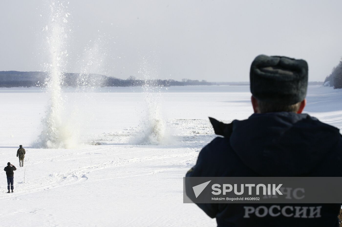 Ice explosions in Tatarstan