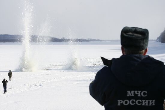 Ice explosions in Tatarstan